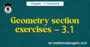 Geometry section exercises - 3.1