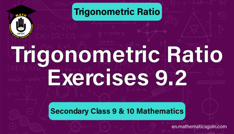 Trigonometric Ratio Exercises 9.2